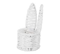 UKCOCO Mini Cesta Tejida a Mano con Cuerda de Papel, Cesta para Toallas de Mano con Orejas de Conejo, Tamaño Pequeño 13,5 X 7,6 Cm, Color , Organizador Decorativo para Escritorio