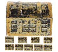 UKCOCO Mini Cofre 10 Piezas Decoración Vintage Maqueta Artesanal Accesorios para Miniatura para Fiestas Joyero Pirata