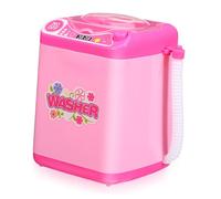 UKCOCO Mini Lavadora Simulada Rosa para Juguete de Electrodoméstico Infantil Juguete de Imitación para Cocinas de Sin para Niñas de rol Divertido