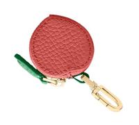 UKCOCO Mini Monedero Llavero Forma de Melocotón Realista Monedero Frutal para Llaves Monedas y Tarjetas de Acceso Llavero Funcional y para Diario