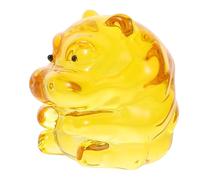 UKCOCO Miniatura de Figura de Hipopótamo Cristal Dorado Estatua Decorativa para Escritorio y Estantería Adorno Elegante para Salón Oficina y Dormitorio Brillo Llamativo para Modernos