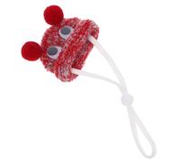 UKCOCO Minigorro De Punto Pequeño Sombrero De Vaquero Ropa De Hámster Sombreros para Gatos Ropa De Sombrero De Lagarto Disfraz De Gorros para Perros De Invierno Rojo Hilo