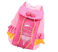 UKCOCO Mochila Infantil para Fucsia Mochila Escolar de Tela Oxford Diseño Ligero y Espacioso Correas Ajustables para Niñas Adecuado para Danza Viaje y Colegio