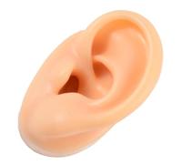 UKCOCO Modelo de Oreja de Silicona Flexible Beige para Práctica de Piercing Diseño Realista y Resistente para Exhibición de Joyería y Pruebas de Auriculares