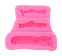 UKCOCO Molde de Silicona para Chocolate y Fondant Forma de Tronco de Árbol, Molde para Repostería Diy, Reutilizable, Color Rosa, Adecuado para Manualidades y Decoraciones de Pasteles
