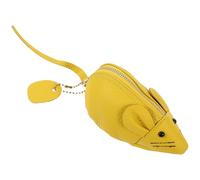 UKCOCO Monedero Pequeño Flexible de Piel Sintética Amarilla, Bolsa para Monedas Diseño de Dibujos Animados, Bolsa Ligera para Uso Diario, Viajes y Compras