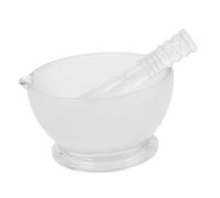 UKCOCO Mortero y Mano de Vidrio con Base Antideslizante y Diseño Ergonómico para Moler y Mezclar Cocina y Laboratorio