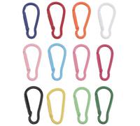 UKCOCO Mosquetones de Aluminio Pequeños 4,6 Cm en Colores Variados, Paquete de 12 Clips Resorte para Escalada, Camping y Actividades al Aire Libre, Gancho Resistente y Compacto