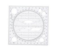 UKCOCO Multifuncional de Dibujo de Plástico para Matemáticas Plantilla de Medición Geométrica Herramienta de Dibujo 30 Cm para Estudiantes y Educativas