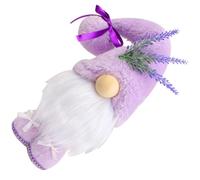 UKCOCO Muñeca de Peluche Morada, Decoración de Primavera Compacta, Figura de Enano de Tela para Escritorio, Alféizar y Dormitorio, Adorno de Casa para Decoración Hogareña