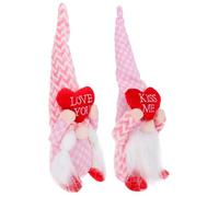 UKCOCO Muñecos de San Valentín sin Rostro para Decoración de Mesa Set de 2 Piezas 1 Masculino 1 Femenino Adornos Compactos para Fiesta y Obsequio Creativo Diseño Único y Material