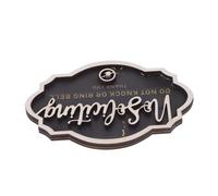UKCOCO No Soliciting Wall Plaque Wooden Door Sign Please Do Not Knock Ring Bell For Home Business Office Privacy Maintenance Easy Installation