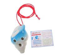 UKCOCO Ocarina De Cerámica Creativa En Forma De Caracola Azul, 6 Agujeros Para Principiantes y Niños, Instrumento Musical Portátil Para Práctica y Aprendizaje