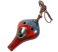 UKCOCO Ocarina de Cerámica de 6 Agujeros en Tonalidad C Alto para Principiantes Instrumento Portátil para Mini Ocarina para Práctica Musical y Aprendizaje Color Color Aleatorio