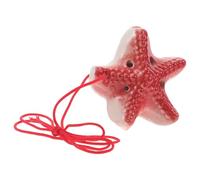 UKCOCO Ocarina Instrumento Portátil y Creativo de Cerámica de 6 Agujeros Forma de Estrella de Mar Roja para Niños y Adultos en Picnics y Fiestas Playa