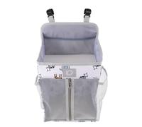 UKCOCO Organizador de Pañales para Cuna con Patrón de Zoológico, Múltiple Almacenamiento Colgante, Tela Suave No Alergénica, Adecuado para Guardería y Cambiador de Ñiño