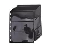 UKCOCO Páginas de Colección de Sellos de Doble Cara Negras Tamaño 28 X 21,5 Cm 8 Hojas Sueltas para Álbum de Sellos para Coleccionistas Almacenamiento y Organización Fácil en Álbumes