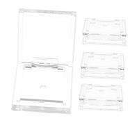 UKCOCO Paleta De Sombras De Ojos Vacía Cuadrada 4 Unidades Tamaño Mini Transparente Bandeja Para Maquillaje De Viaje Estuche Ligero Resistente