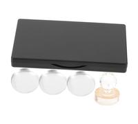 UKCOCO Paleta de Sombras Vacía Rectangular con Compartimentos Bandeja Portátil para Maquillaje con Espejo Discos de Aluminio Redondos y Adhesivos Doble Cara para Viaje y Profesional