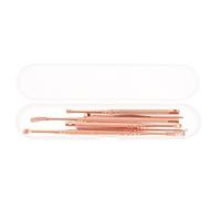 UKCOCO Palillo para Limpieza de Oídos en Acero Inoxidable Rosa Dorado, Juego de 6 Piezas Cuchara Limpiadora y Pala para Quitar Cerumen, Extractor de Cerumen Seguro y Fácil para Cuidado