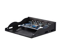 UKCOCO Panel Frontal USB Bahía de Disquete Multifuncional Componente de Computadora Concentrador USB Metálico Interno para Montaje Panel Frontal de PC