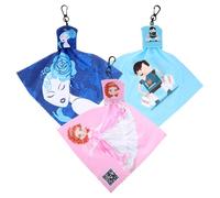 UKCOCO Paños de Microfibra para Limpiar Gafas con Llavero, 3 Piezas, Estampados Infantiles (Pequeño, Bruja, Niña), Paño de Limpieza y Portátil para Lentes, Cristales y Pantallas,