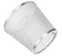 UKCOCO Pantalla de Lámpara de Pie Transparente de Tela Plateada para Lámpara de Escritorio E14 Pequeño Casquillo Pantalla Decorativa Cubierta de Luz Suave para Sala y Dormitorio