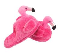 UKCOCO Pantuflas de Mujer Diseño de Aves Tropicales Única Suela Antideslizante Interior de Viscoelástica Cálida y Color Rosa Fucsia Pantuflas para Casa Cómodas y Acogedoras