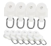 UKCOCO para Riel de Cortina Metálica 10 Piezas Rodillo Deslizante Capacidad de Carga Alta Accesorio para Cortinas de Techo Instalación Compatible Rieles Curvos