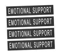 UKCOCO Parches Reflectantes para Chalecos De Perro, 2 Pares De Adhesivos De PU Duradero para Arnés, Diseño Texto Inglés, Adecuado para Apoyo Emocional y Paseos Nocturnos