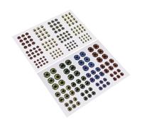 UKCOCO Pegatinas 3D para Ojos de Señuelo de Pesca, Adhesivas, Ovaladas, Colores, 2 Hojas para Fabricación de Señuelos, Accesorios de Pesca Mosca para Aguas Claras y Turbias