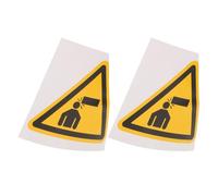 UKCOCO Pegatinas de precaución cuidado con la cabeza, señal adhesiva de advertencia, PVC amarillo, 2 piezas, para talleres y maquinaria