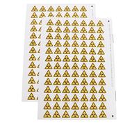 UKCOCO Pegatinas de Señales de Precaución de Seguridad Símbolo de Radiación Amarillo, Material Pvc, Alta Visibilidad para Zonas Restringidas y Uso de Emergencia, Paquete de 150 Unidades