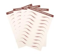 UKCOCO Pegatinas Impermeables para Cejas 4 Hojas Adhesivas 3d Realistas Marrón Temporales Mujeres Diseño Efecto Pelo Maquillaje Cejas Naturales Tatuajes Temporales