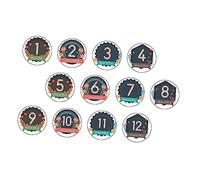 UKCOCO Pegatinas Mensuales para Baby Shower De Recién Nacidos Calcomanías No Reflectantes Y Resistentes A Las Manchas para Accesorios Fotográficos