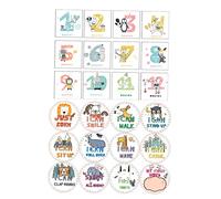 UKCOCO Pegatinas Mensuales para Recién Nacidos Pegatinas De Logros De Desarrollo Infantil para Fotos De Bebés y Conmemoración del Nacimiento