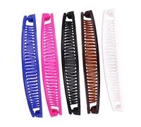 UKCOCO Peines Cabello Creativos y Pinzas Pelo De Plátano 10 Piezas Tamaño Mediano Para Mujeres y Niñas Uso Diario Soporte Para Coleta Colores Variados