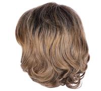 UKCOCO Peluca Realista y Rizada en Color Amarillo para Mujer Cómoda de Llevar Forma de Que Se Mantiene, Adecuado para Cualquier Ocasión