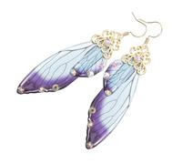 UKCOCO Pendientes Colgantes De Alas De Insecto Largos Joyería Para Mujer Pendientes De Gota De Plata Hipoalergénicos Para Niñas