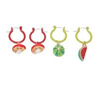 UKCOCO Pendientes de Frutas para Mujer Set Diseño de Sandía y Seta Colgante Ligeros y Delicados para Verano Joyería Juvenil y Divertida para Niñas