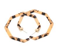UKCOCO Pendientes De Mujer Ligeros Colgantes Acrílicos De Leopardo Tortuga Diseño Geométrico Poligonal Para Uso Diario Fiesta y Viaje De Tamaño Mediano