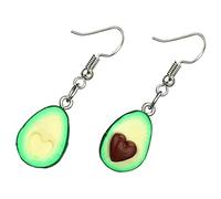UKCOCO Pendientes Mujer Con Diseño Aguacate Forma De Corazón Ligeros y Duraderos Colgantes De Fruta Verde Para Regalo Original y Estilo Casual Diario