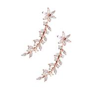 UKCOCO Pendientes Trepadores Cristales Diseño Joyería para Mujer Elegante y Versátil para Bodas y Fiestas