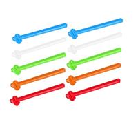 UKCOCO Percha para Jaula De Loro y Pájaros Rascador para Loros, Soporte De Plástico 20 Unidades Multicolor, Palo para Afilar Garras, Accesorio para Periquitos y Aves Pequeñas
