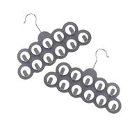 UKCOCO Perchas de Corbata para Hombres, Organizador de Bufandas, 2pcs con 11 Agujeros, construcción fiable, para Armario, para Colgar Cinturones y Corbatas