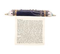 UKCOCO Pergamino de Poste de Puerta Decorativo de Metal Símbolos Judíos para Decoración Religiosa de Puerta Casa