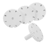 UKCOCO Perilla del termostato para refrigerador y congelador, ajuste de temperatura fácil y preciso, posiciones ajustables, pack de 4 piezas, blanco, ABS, para frigorífico