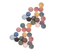 UKCOCO Piedras Volcánicas Redondas sin Orificios 10 Mm, 33 Unidades Mezcladas, Difusor de Aceites Esenciales para Coche y Hogar, Cuentas Aromáticas Naturales para Ambientador Automotor