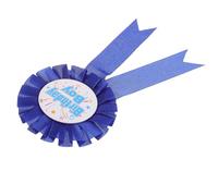 UKCOCO Pin de Solapa de Cumpleaños Hojalata Azul, Accesorio Versátil y Cómodo Diseño de Flor y Cinta, Adecuado para Regalos y Decoraciones de Fiesta