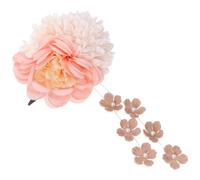 UKCOCO Pinzas Cabello Clásicas de Perlas y Flores de Simulación, Tocado Retro para Mujer, Accesorio para Peinados de Boda y Eventos, Color Rosa, Estilo Chino Tradicional, Pack Único